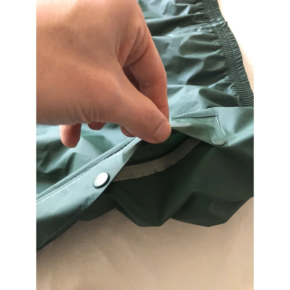 Bass Pro‎ Shop Size 3XL XXXL Green lined nylon rain outdoor pants